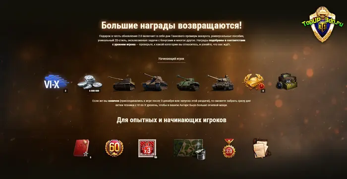Новогодний разрыв: World of Tanks раздаёт прем-танки, золото и ветки т