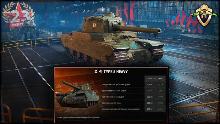 ТТХ танка Type 5 Heavy ТТХ танка Type 5 Heavy